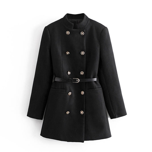 Belted Woolen Coat