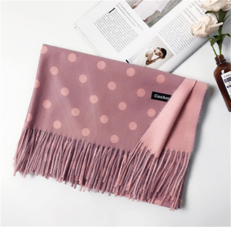 Polka Dot Cashmere Scarf