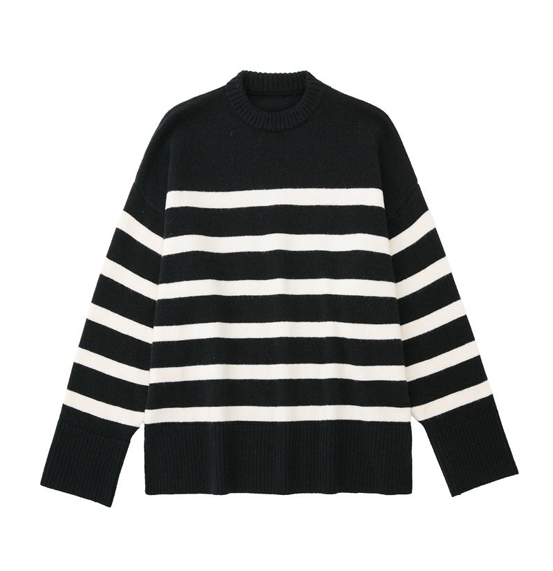 V-neck Striped Sweater