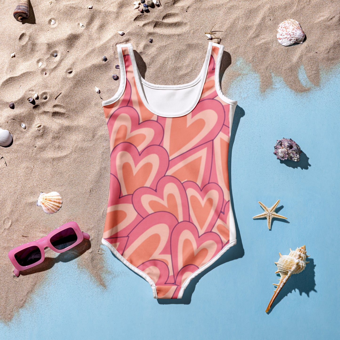 Pink Print Kids Swimsuit