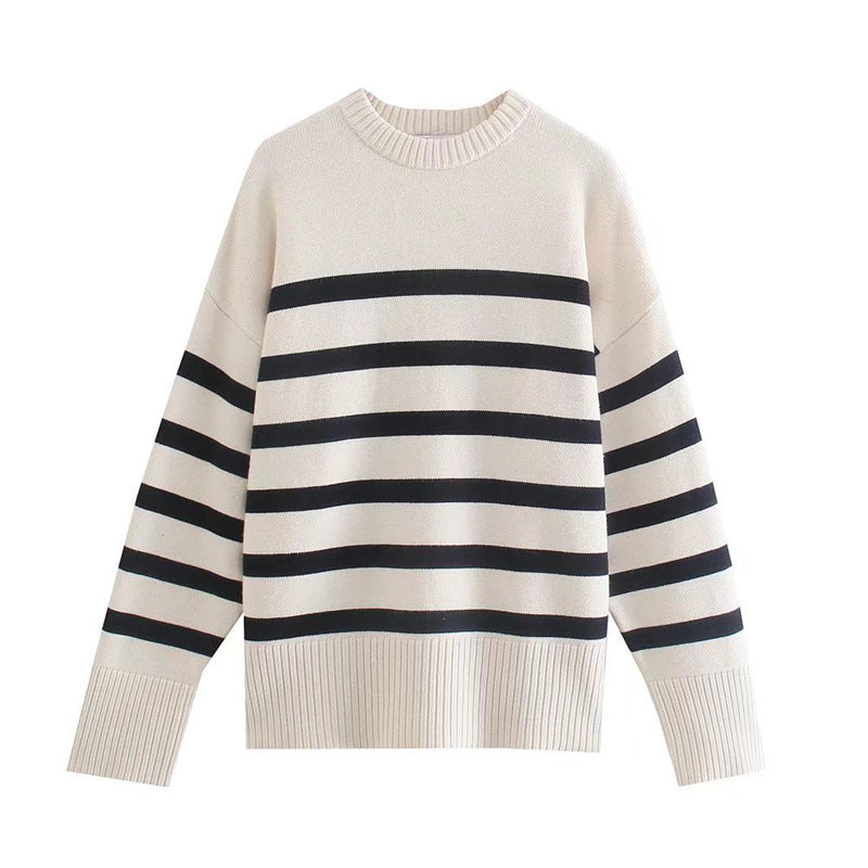 V-neck Striped Sweater