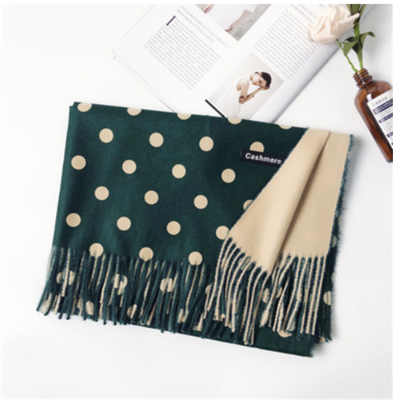 Polka Dot Cashmere Scarf