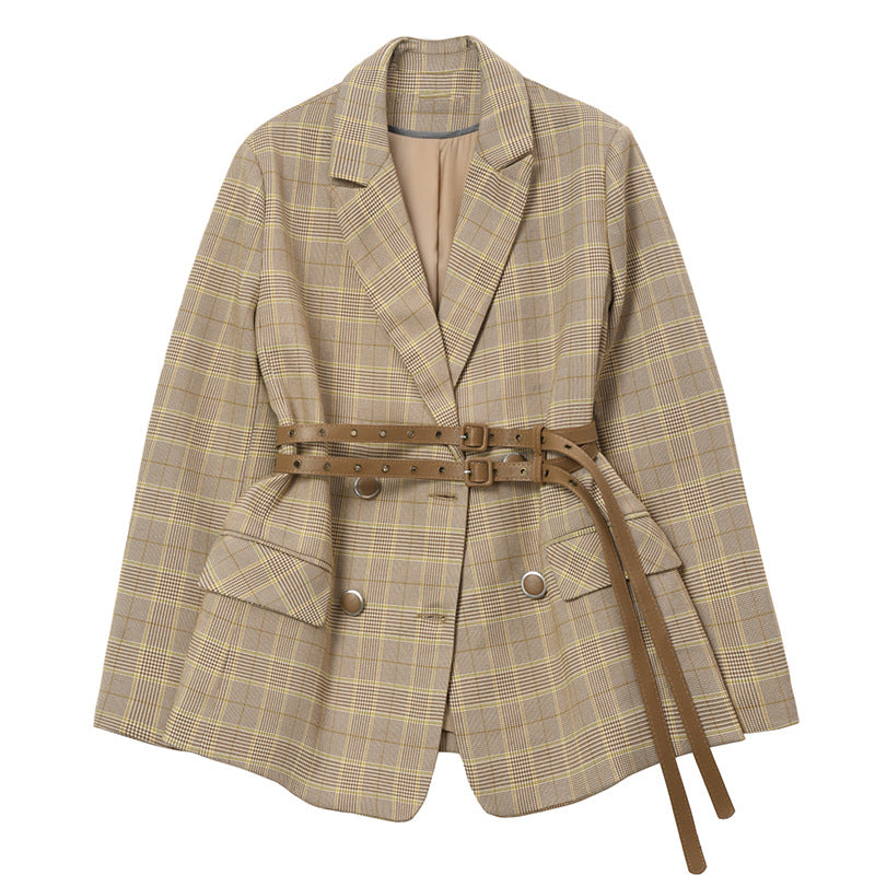 Women's plaid blazer