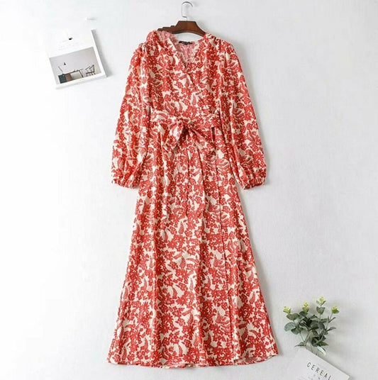 Pattern Long Dress